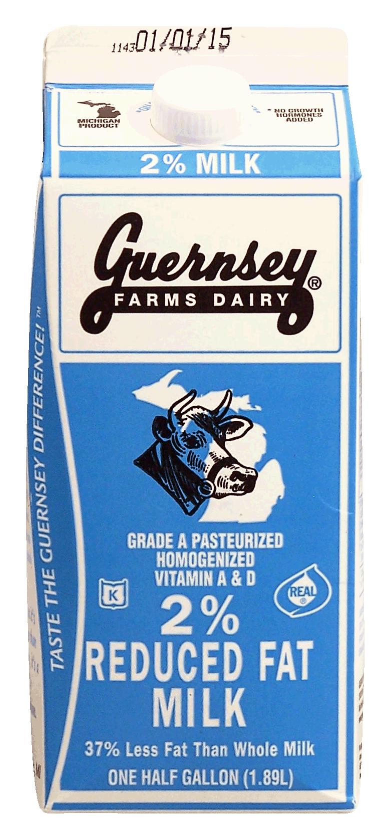 Guernsey Dairy Farms  2 % reduced fat milk, grade a pasteurized homogenized Full-Size Picture